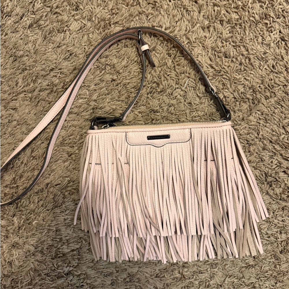 Rebecca Minkoff Fringe Pink Shoulder Bag